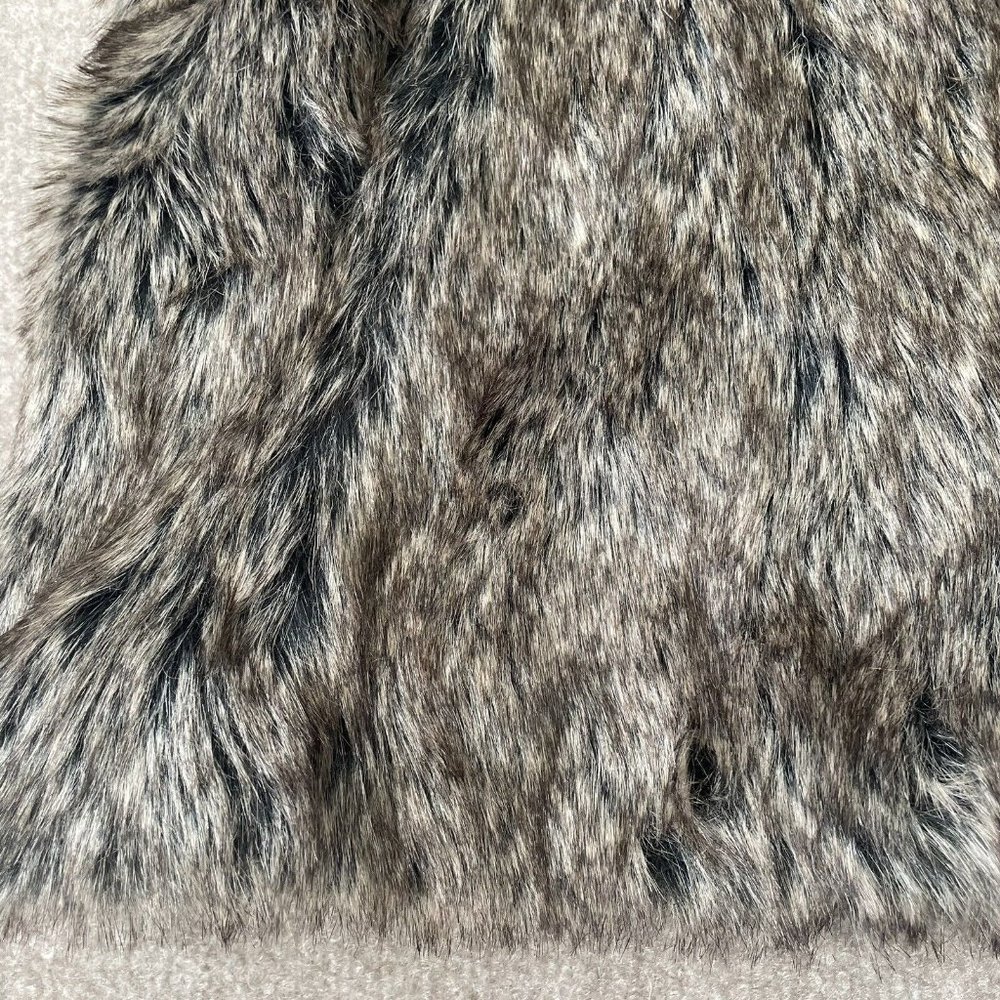 Banana Republic Vest Womens Small Brown Faux Fur Open Front Pockets Jacket - Picture 4 of 9